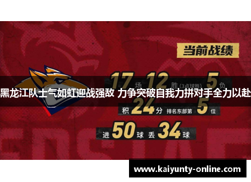 黑龙江队士气如虹迎战强敌 力争突破自我力拼对手全力以赴